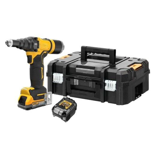 18V XR Brushless 4.8mm Rivet Tool – 1 x Compact POWERSTACK Battery