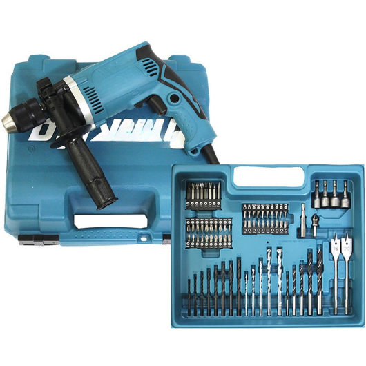 Electric Percussion Drill, 710W Keyless Chuck 16mm, 5/8_pollice, Black, Turquoise